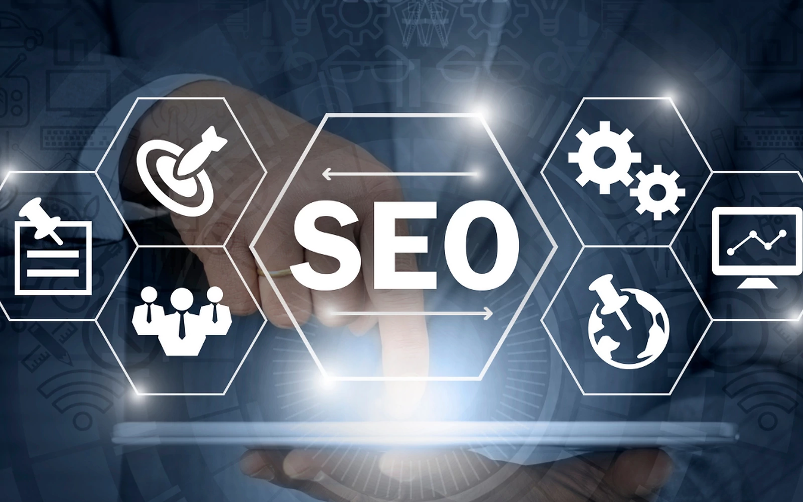 Visuel avec SEO en tant que titre de la carte mental puis des 